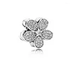 Loose Gemstones 925 Sterling Silver White Zirconia Family Tree Rose Butterfly Charm Bead Fit Original Pendant Bracelet DIY Jewelry For Women