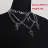 Gargantilha moda gótico cruz pingente colar correntes para mulheres menina hip hop cigano clube acessórios jóias