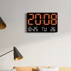 Orologi da parete Orologio digitale a grande schermo LED Data Ora Display della temperatura Appeso da tavolo Comodino Allarme elettronico