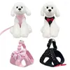 Dog Collars Harness For Small Dogs Cats Diamond Decoration Pet Chest Vest Leash Adjustable Set Accessories