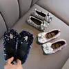 Girl Leather Shoes Autumn Bow Princess Kid Shoes Versatile Flat Baby Shoe Girl Shoe Korean Princess Shoes Mary Jane Shoe 240129