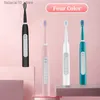 Tandborste Ny elektrisk tandborste vuxen borste ultraljud vibrerande USB lat laddning mjuk borstvattentät hemanvändning par set Q240202