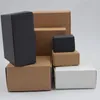 17 sizes Whole Brown Kraft Paper Box White Box Cajas de Carton Soap Packaging Wedding Favors Candy Gift 100pcs2461