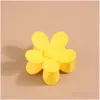 Hair Accessories Fashion Women Girl Plastic Hair Claws Ribbon Crab Clamps Charm Solid Color Flower Shape Lady Small Hairs Clips Headdr Dhu3S