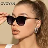 Lunettes de soleil OVOYAN Vintage Square Femmes Mode Lunettes rondes pour femmes/hommes Simple Métal Creux Lunettes Lentes De Sol Mujer