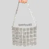 Omuz Çantaları Metalik Kare Parça Alüminyum Seet Lüks Tasarımcı ve Bagaj Kadın Çantası 2023 ve Yapılan Dokunma Crossbody Pullar Akşam Bagh2422