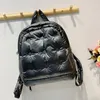 School Bags 2024 Women's Fashion Backpacks Down Computer Backpack Autumn Winter Style Korean Space Cotton Solid Color Bag