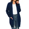 Cardigan d'automne ouvert sur le devant pour femme, pull surdimensionné en tricot, manteau plumeau avec poches, 240126