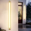 Wall Lamp 2024 Outdoor IP65 Waterproof LED Long Lights Garden Villa Porch Sconce Light Gold Black 110V 220V Luminaire