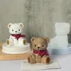 Handwerkswerkzeuge Diy Lächelnder Teddybär Silikonkerzenform 3D-Tierseife Harz Gipsherstellungsset Handgefertigter Eiswürfel Home Decor Geschenk