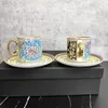 Tazze Piattini Nordic Bone China Porcellana Caffè Vintage Ceramica Smaltata Advanced Tè e Set Regali di Lusso