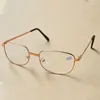 Lunettes de soleil lunettes de lecture pour hommes femmes mode métal plein cadre ultraléger clair lentille loupe affaires mâle presbyte lunettes