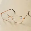 Zonnebril Leesbril Voor Mannen Vrouwen Mode Metalen Full Frame Ultralight Clear Lens Vergrootglas Zakelijke Mannelijke Verziend Brillen