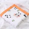 6 couches mousseline coton bébé réception couverture infantile enfants lange d'emmaillotage dormir chaud couette couverture de lit 240127
