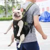 Trasportino per cani Zaino da viaggio portatile a doppia spalla Borsa per animali da esterno Borsa per testa in rete anteriore