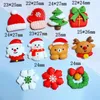 Decorative Figurines 10Pcs Cute Mini Christmas Collection Flat Back Resin Cabochons Scrapbooking DIY Jewelry Craft Decoration Accessories