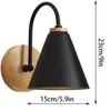 Lampada da parete Comodino Paralume verso il basso Luce LED 90-260V Attacco E27 Sconce per camera da letto Bagno Cucina Soggiorno