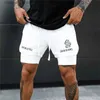 Męskie szorty Nowe 2 w 1 sportowe bieganie swobodne oddychanie szorty mężczyźni dwupokładowe jogging Szybkie suche szorty gimnastyczne trening fitness Men Shorts T240202