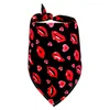 Dog Apparel Valentine's Day Bandanas For Thick Triangular Scarf Fashion Pet Saliva Towel Small Large Dogs Supplies
