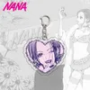Keychains NANA Acrylic Metal Keychain Japanese Anime Oosaki Komatsu Character Keyring Jewelry Accessories Key Ring Birthday Gift