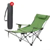 Outdoor Folding Chair Portable Adjustable Recliner with Removable Footrest Camping Folding Chair Ultra Light Fishing Chair 240125