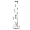 Phoenix Glass Bongs Hookahs Prosty bong z matrycą perc Turbine Perc Glass Bong 17,5 '' szklane rury wodne z wyjmowaną helisą górną częścią