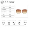 Sonnenbrille OCYCO 2024 Mode Dame Oversize Randlose Quadratische Biene Frauen Männer Kleine Gläser Gradienten Sonne Weibliche UV400