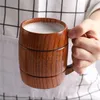 Mugs Coffee Mug Natural Wooden Beer With Handle Mule Tea Water Classic Wood Drinking Cup Drinkwares Party Gifts