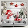 Tapestries Christmas Decoration Tapestry Santa Claus Snowman Wall Art Background Cloth Living Room Year Home