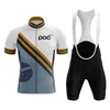 Set di maglie da ciclismo Set di maglie da ciclismo Pro Set da uomo Pantaloncini con bretelle Bicicletta Manica corta Abbigliamento da ciclismo Bike Maillot Ciclismo Hombre MOTO POC Set per MTB L2402