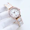 Shiny Diamond Watch Woman Watches 30mm Quartz Movement Lady Wristwatch med stenar av hög kvalitet Relojes Ceramics Strap Waterproof Montre de Luxe