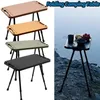 Camp Furniture Folding Camping Table Adjustable Height Beach Aluminium Alloy Tactical For Outdoor Indoor Picnic BBQ Hiking