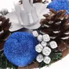 Portacandele Porta ghirlanda natalizia dell'Avvento Votivo natalizio con anello decorativo a forma di pigna Decorazione da tavolo