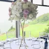 大きなパーティーホテルバーガンディテーブルフラワーズイベントセンターピース結婚式の花のアレンジメント装飾のためのフロアテーブルフラワーボール