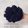 Ropa étnica Mujeres Hijabs Gasa Banda de goma flexible Anillo para el cabello del intestino grueso Color sólido simple Headwear Scrunchie