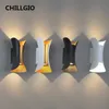 Luzes de trilha CHILLGIO 6W / 10W LED Luz de parede IP65 ao ar livre à prova d'água Jardim Lâmpada moderna Corredor Quarto Sala de estar Iluminação interna de alumínio YQ240124