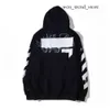 Off White Hoodie Estilo Moda Moda Suéter Pintado Arrow Crow Stripe Hoodie Masculino e Feminino Offs Branco Blackrlwg 653