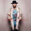 Fur Coat for Mens Fashion Street Mid Length Bobcat Plush Designer U2J2