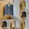 Feminino elegante francês dourado duplo breasted terno de lã outwear jaquetas femininas outono inverno tweed casaco curto outerwear 4y3mq