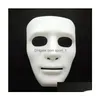 Party Masks Fankasi Halloween Mask Diy Scary Solid Color Fl Face Cosplay Masquerade Mime Ball Costume Drop Delivery Home Garden Fest Dhfms