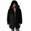 Couple Style Autumn and Winter Faux Fur Jacket for Mens Loose Casual Hooded Designer Selling BDU4