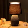 Table Lamps Nordic Ceramic LED Lamp Bedroom Bedside Study Living Room Office Desk Indoor Lighting Stand Light Fixtures Art Decor