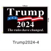 Trump verkiezing 2024 Trump houdt vlag Amerika hangende grote spandoeken digitale print Donald 0202