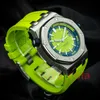 luxe horloge Hoge versie herenpolshorloge Mechanisch Automatisch Armband Staal saffier waterdicht rubber DIVER 300M Diver Diver "Lime Green" MINT!15710ST GEEN doos