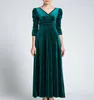 Women Clothing Plus Size Long Dress Velvet Autumn V-Neck Evening Bridesmaid Party Prom Abayas Muslim kaftan African Maxi Dress 240131