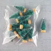 Décorations de Noël 12 pièces Mini ornements d'arbre artificiel pin sisal neige paysage décoration petits arbres de noël 2024 année Navidad décor