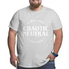 Mannen Polo Chaotische Neutrale Uitlijning Kinda Care Niet Grappige Citaten T-shirt Grote Hoogte Tees Heren Lange T-shirts