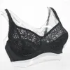 Reggiseni da donna Reggiseno in prospettiva di pizzo Lingerie sexy Con ferretto Ricamo floreale Bralette Plus Size BH Top B C D DD E F Cup