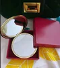 Flora Beauty Mirror Women Silver Compact Mirror 여행 메이크업 미러 스테인리스 스틸 포켓 세면대 거울 2면 휴대용 접이식 핸드 미러