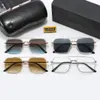 Sonnenbrille für Herren, Luxus-Designer-Sonnenbrille für Damen, polarisierte Sonnenbrille für Damen, klein, duftend, Strand, Straßenfoto, Herren-Sonnenbrille, Metall, Vollrahmen, mit Box